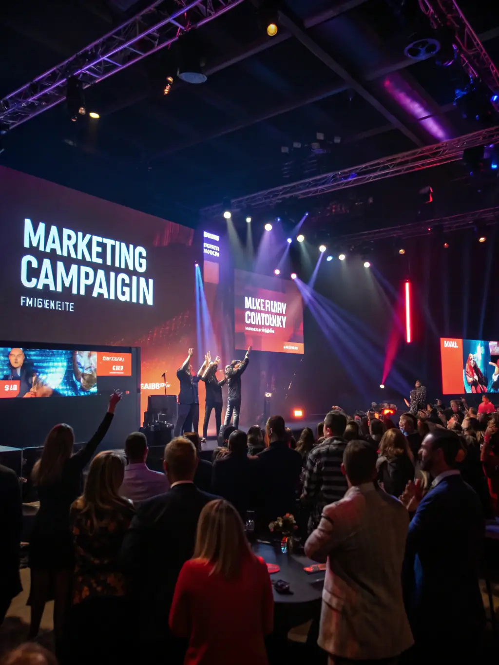 A vibrant marketing campaign launch event, showcasing Cornell Global's ability to create impactful and engaging marketing initiatives.